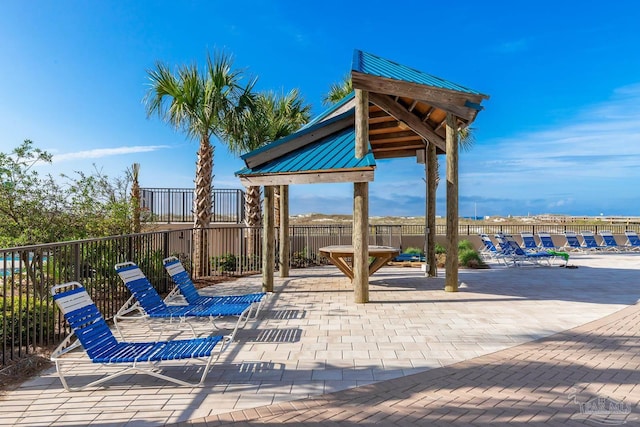 view of patio with fence