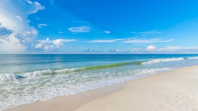 water view with a view of the beach