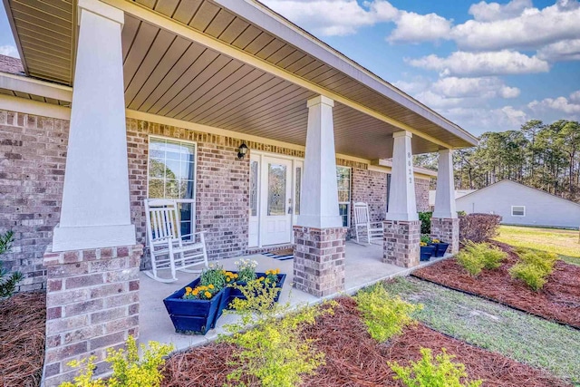 view of patio with covered porch