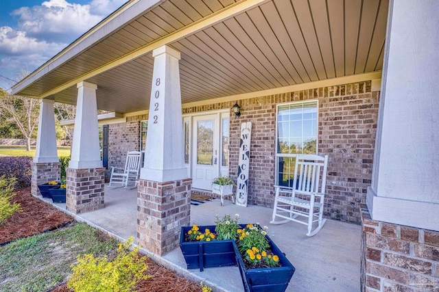 view of patio / terrace with a porch