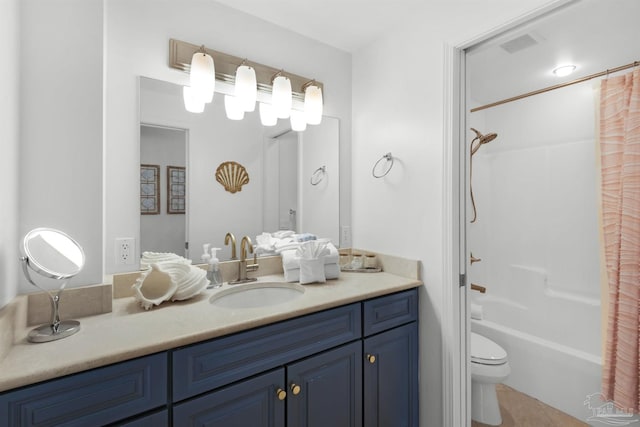 1299 Ft Pickens Rd Unit 6, Pensacola Beach, FL 32561 - bathroom featuring vanity, shower / tub combo, and toilet