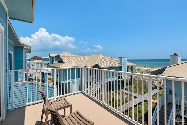 1299 Ft Pickens Rd Unit 6, Pensacola Beach, FL 32561 - balcony featuring a view of the beach and a water view