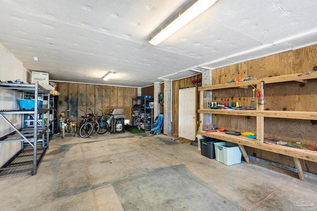 1299 Ft Pickens Rd Unit 6, Pensacola Beach, FL 32561 - garage with wooden walls