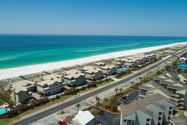 1299 Ft Pickens Rd Unit 6, Pensacola Beach, FL 32561 - aerial view featuring a residential view, a water view, and a beach view
