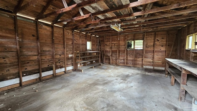 misc room with concrete floors