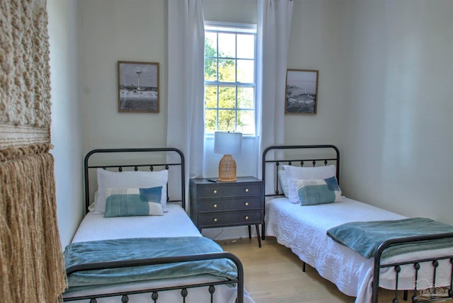 bedroom featuring light hardwood / wood-style flooring