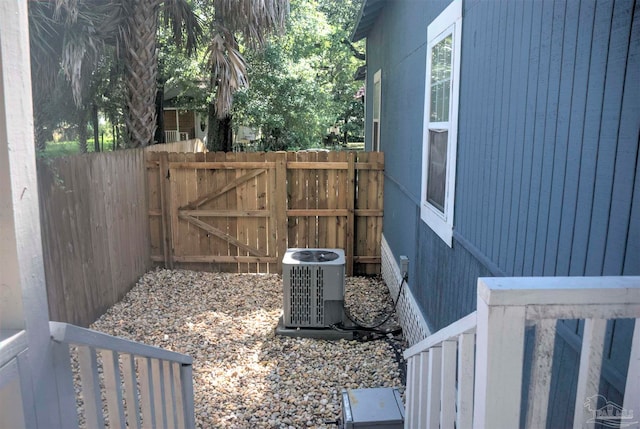 view of yard with central air condition unit