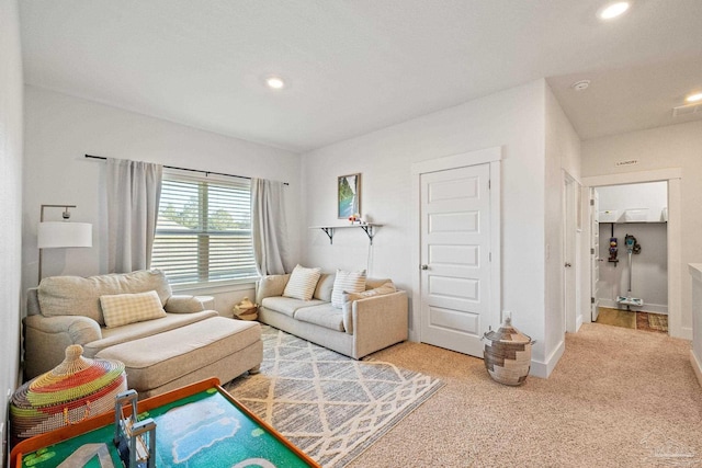 view of carpeted living room