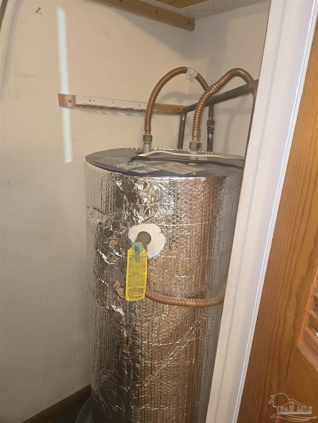 interior details with water heater