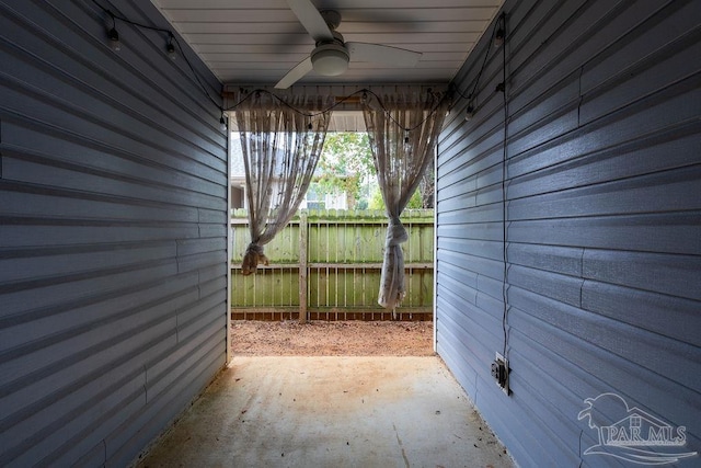 view of patio / terrace with ceiling fan