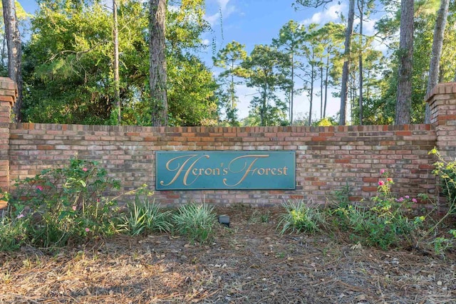 view of community sign