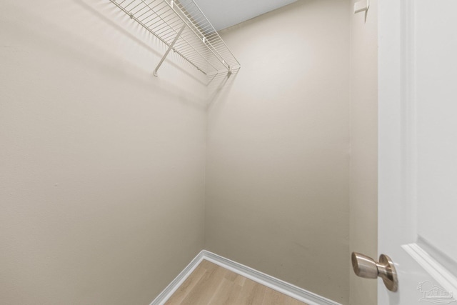 spacious closet with wood-type flooring