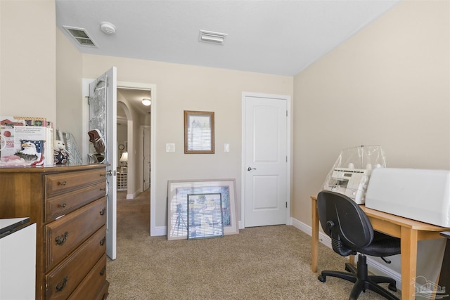 3288 Wasatch Range Loop, Pensacola, FL 32526 - carpeted office space featuring baseboards and arched walkways