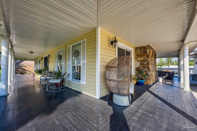 view of wooden deck