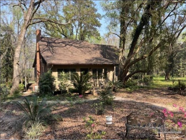 5301 Gentle Breeze Dr, Tallahassee, FL 32317 - view of front facade with a chimney