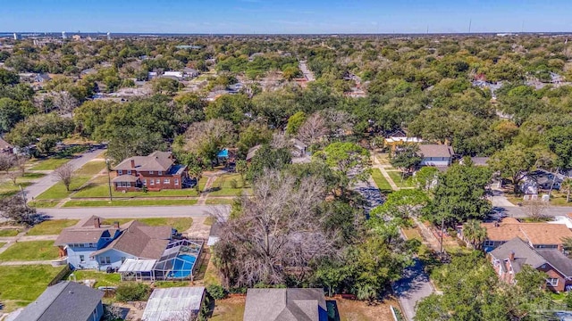 bird's eye view with a residential view