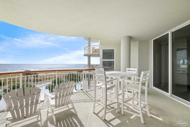 8501 Gulf Blvd Unit 3B, Navarre Beach, FL 32566 - balcony featuring view of water and beach