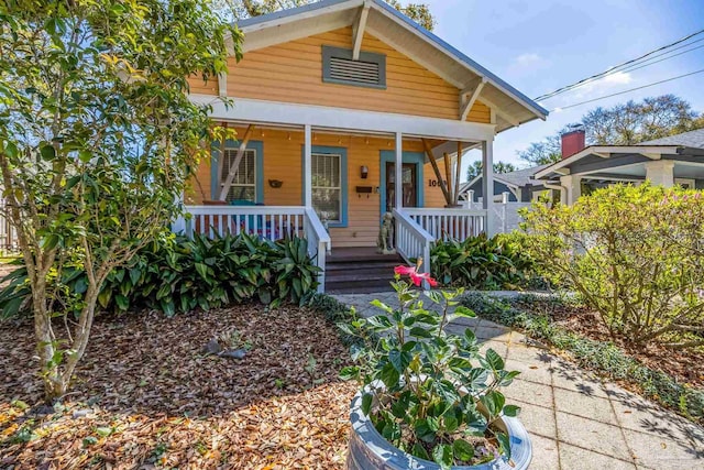 view of front of house with covered porch