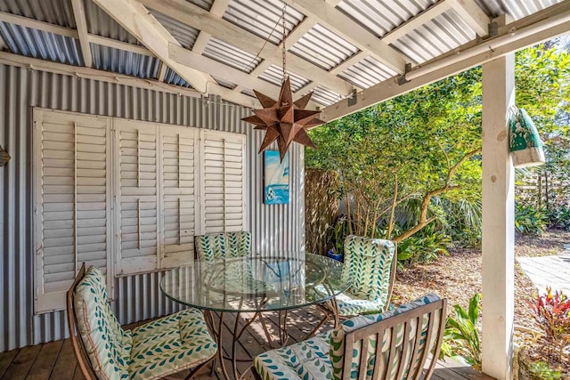 view of patio / terrace featuring outdoor dining space