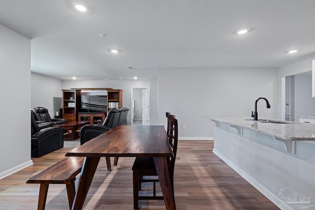 10985 Blacktail Loop, Pensacola, FL 32526 - dining space featuring baseboards, recessed lighting, and dark wood-style flooring