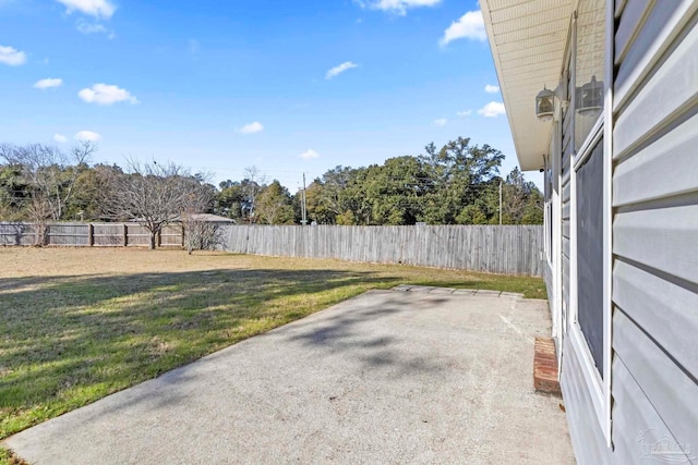 view of yard featuring a patio area