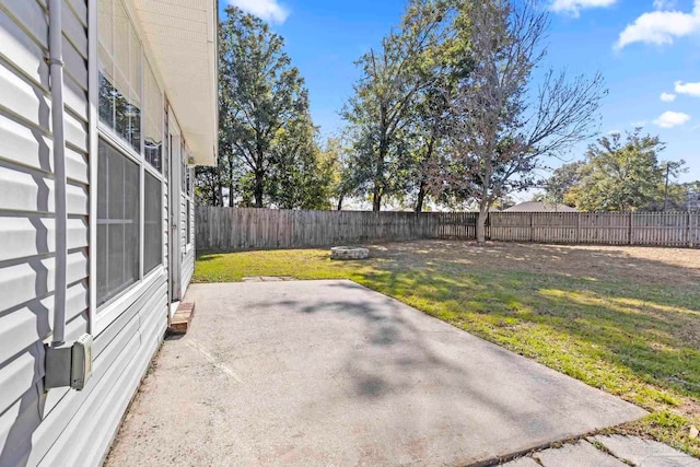 view of yard featuring a patio area