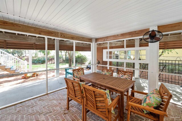 view of sunroom