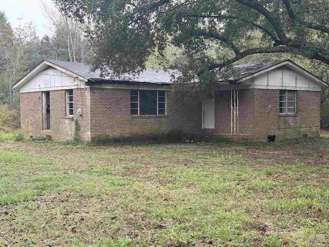 view of single story home