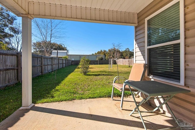 view of patio / terrace with a fenced backyard