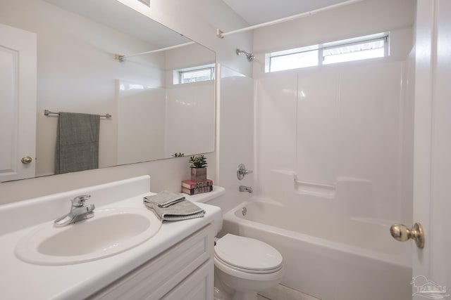 3221 Cobblestone Dr, Pace, FL 32571 - bathroom with toilet, shower / tub combination, and vanity