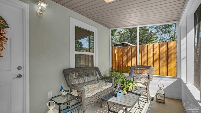 view of sunroom