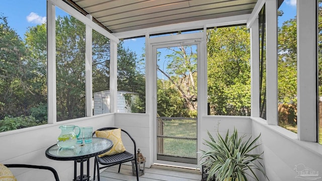 view of sunroom / solarium