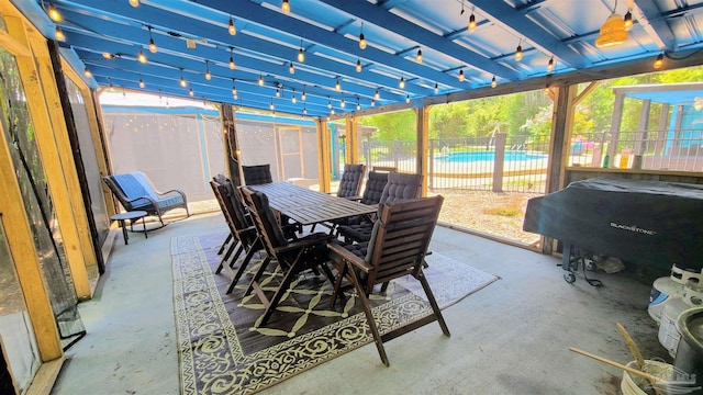 view of sunroom