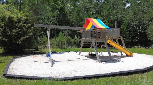 view of jungle gym