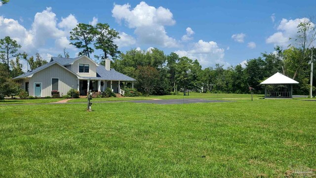 3375 Robinson Point Rd, Milton, FL 32583 - view of green lawn with a gazebo