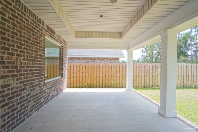 view of patio / terrace with fence