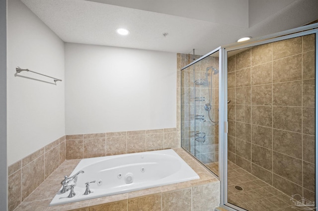 bathroom with plus walk in shower