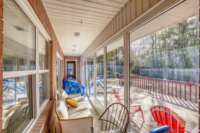 view of sunroom