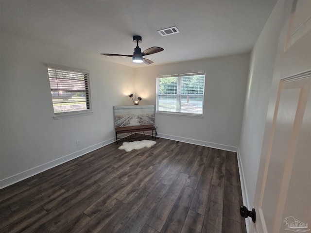 5197 Avenida Del Fuego, Pace, FL 32571 - spare room with dark wood-type flooring and a ceiling fan