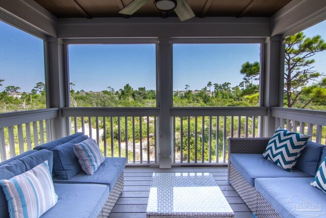 view of sunroom / solarium