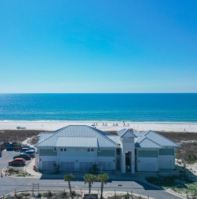 water view with a view of the beach