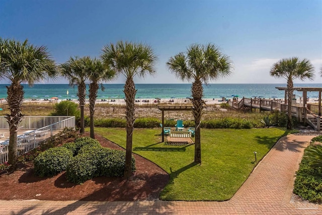 water view featuring a view of the beach