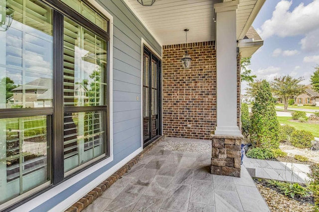 view of patio with a porch