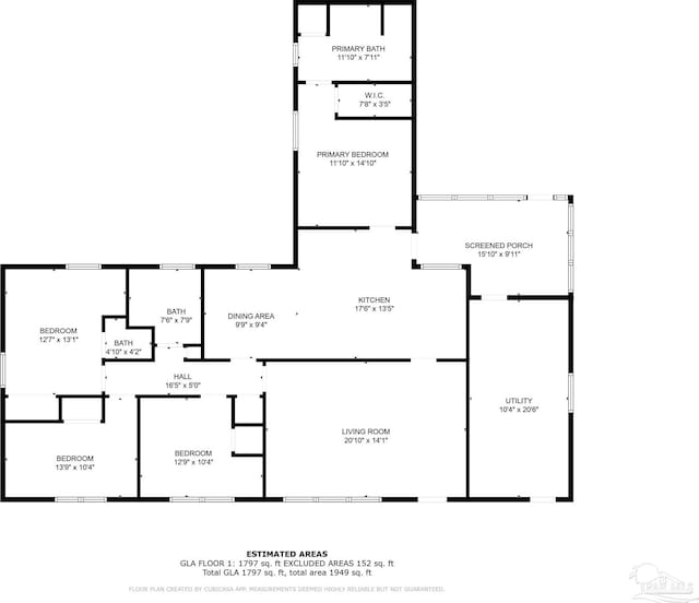 405 Navarre St, Gulf Breeze, FL 32561 - floor plan / room layout