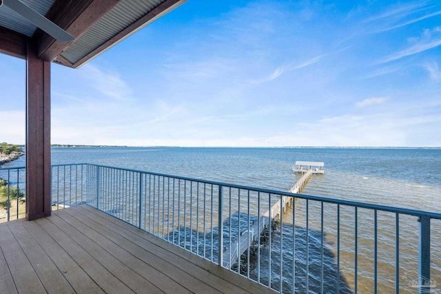 5350 Pale Moon Dr, Pensacola, FL 32507 - wooden terrace with a water view