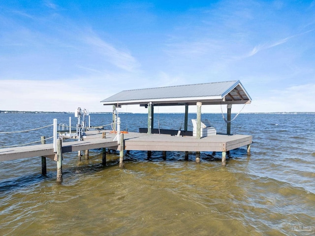 5350 Pale Moon Dr, Pensacola, FL 32507 - dock area featuring boat lift and a water view
