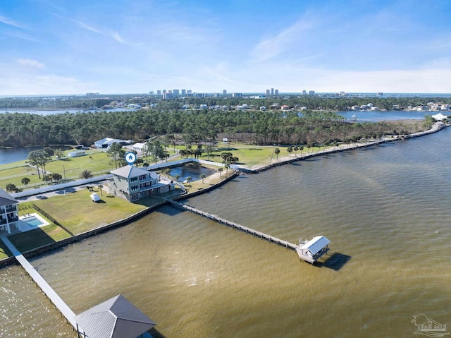 5350 Pale Moon Dr, Pensacola, FL 32507 - drone / aerial view featuring a water view