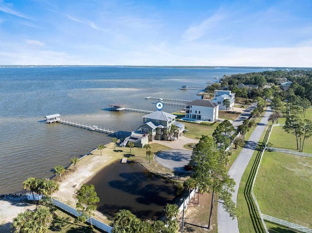 5350 Pale Moon Dr, Pensacola, FL 32507 - drone / aerial view featuring a water view
