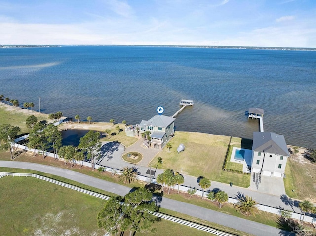 5350 Pale Moon Dr, Pensacola, FL 32507 - drone / aerial view featuring a water view