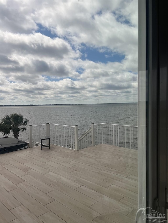 5350 Pale Moon Dr, Pensacola, FL 32507 - wooden terrace featuring a water view